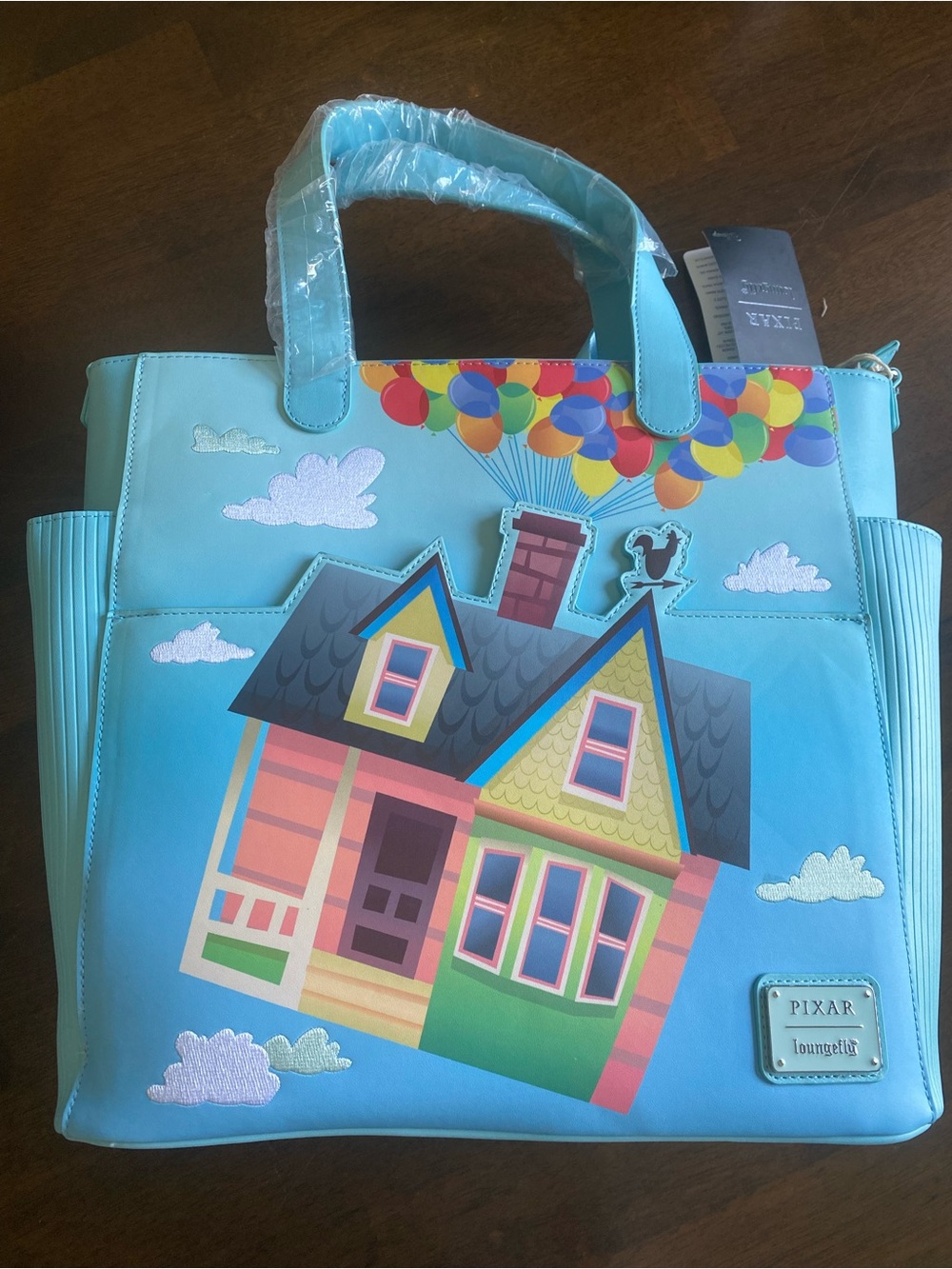 Loungefly Blue Pixar Up House Balloon Tote Bag